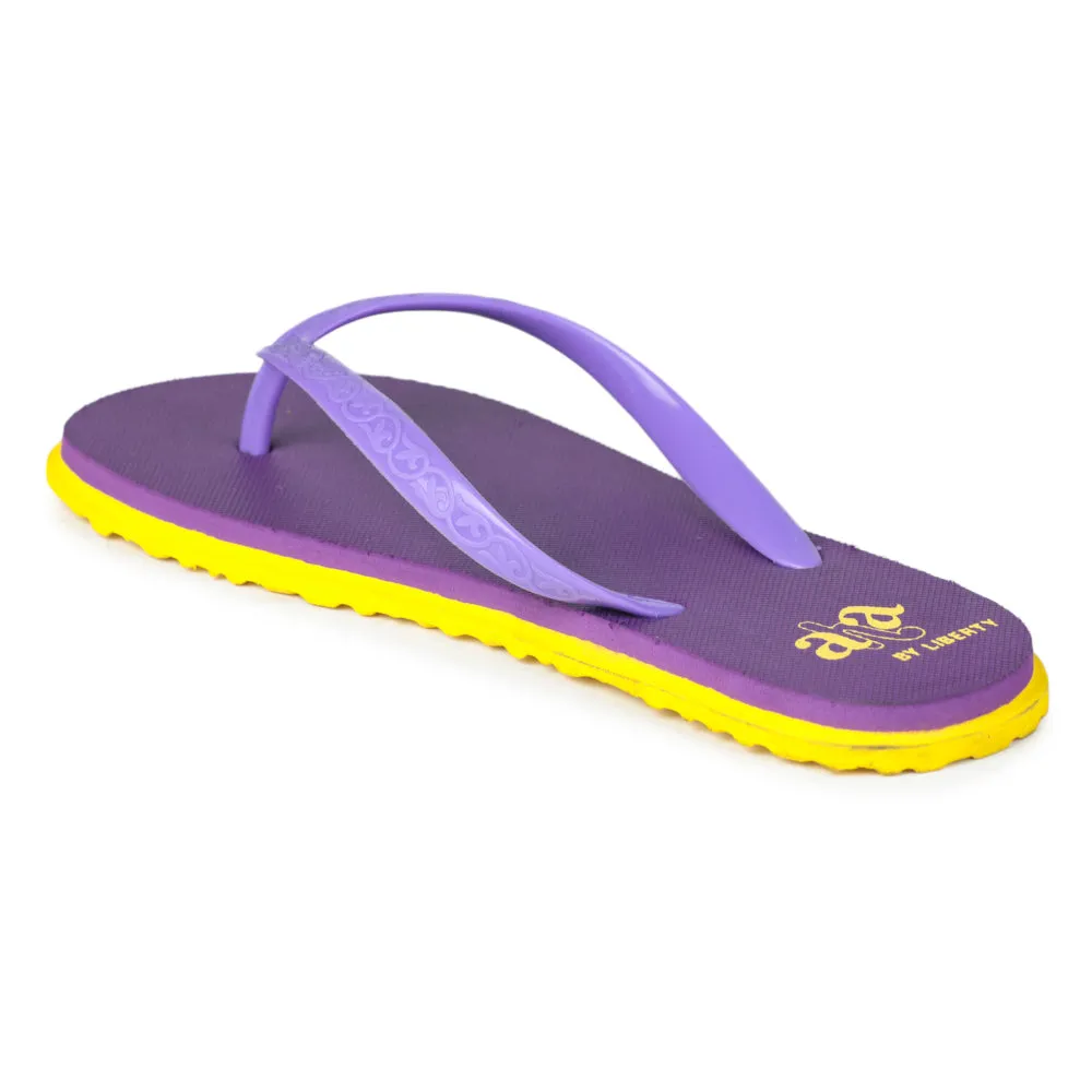 A-HA Casual Purple Flip-Flop For Women XL-HS02 By Liberty