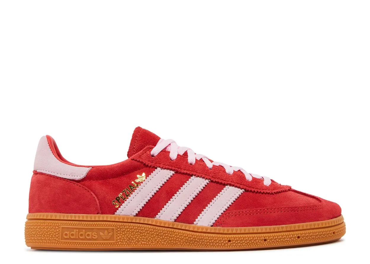 Adidas Womens Handball Spezial Sneakers - Bright Red & Clear Pink