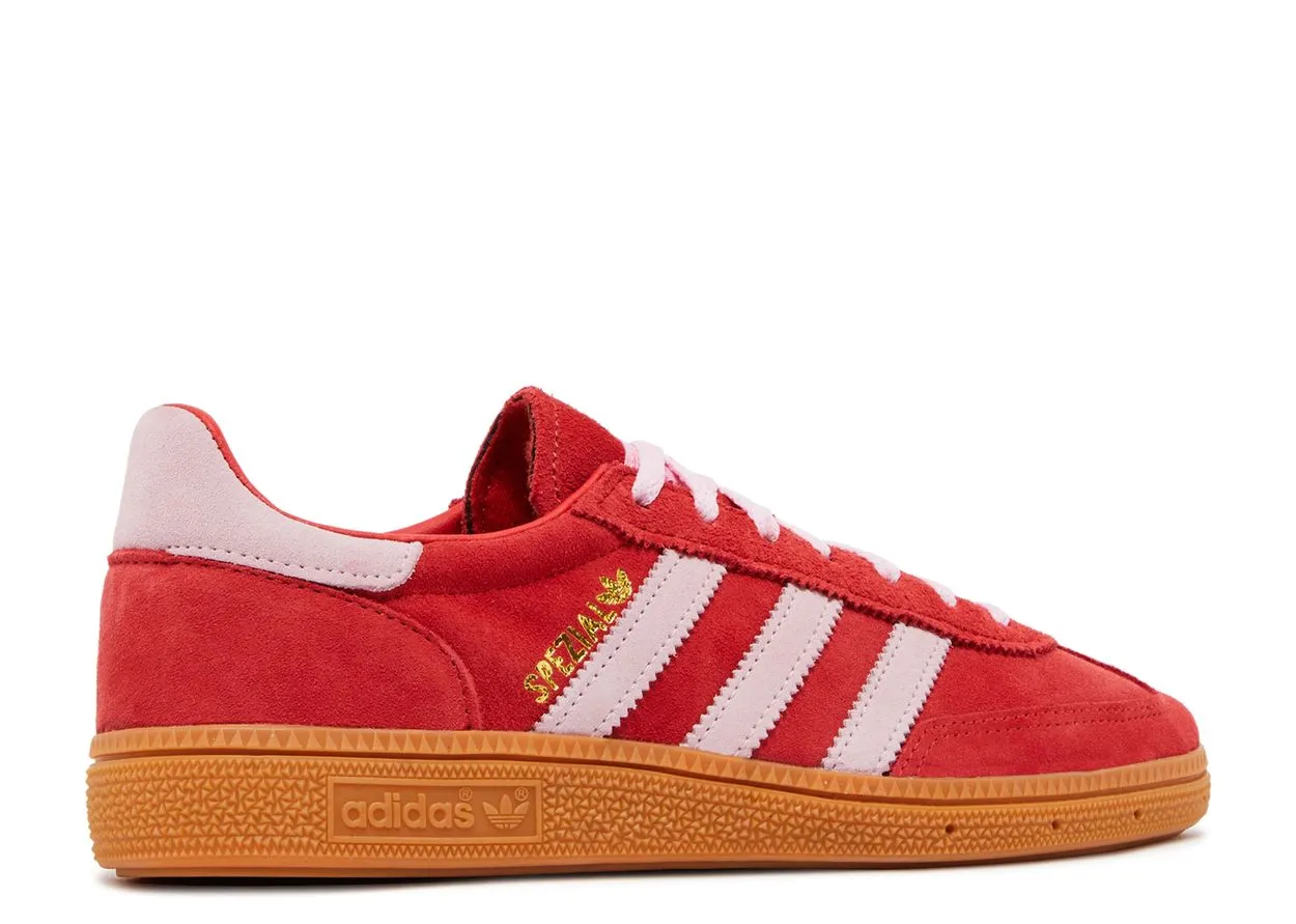 Adidas Womens Handball Spezial Sneakers - Bright Red & Clear Pink