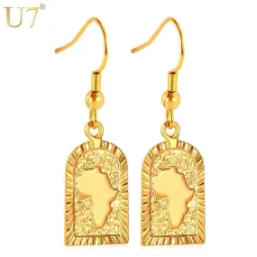 Africa Map Earrings For Women