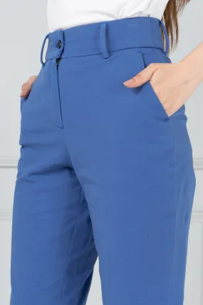 Airforce Blue Stretch Chinos - Women