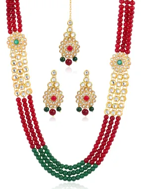 Antique Rani Haar Kundan Necklace Set for Women