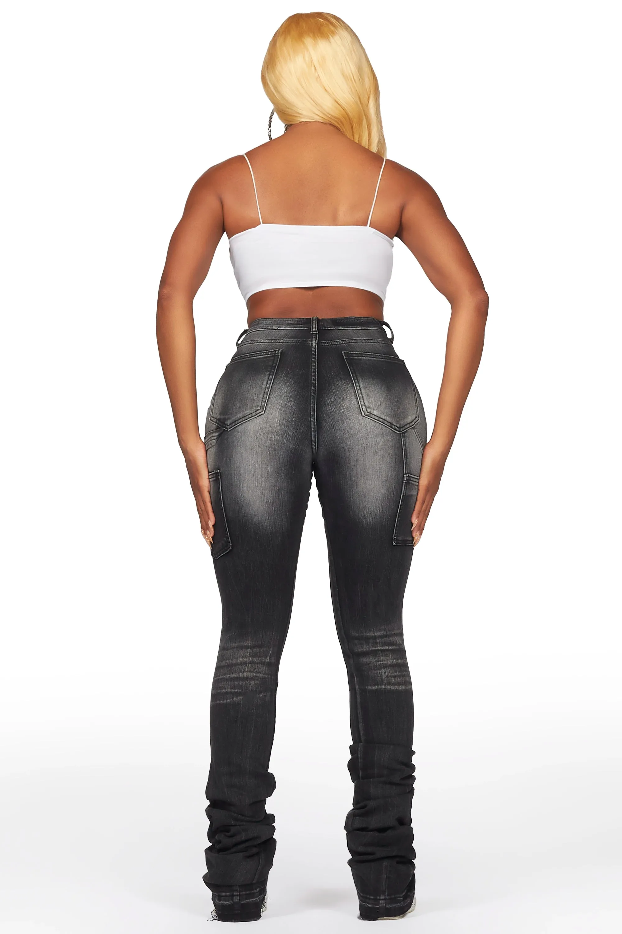 Ashlee Grey Wash Super Stacked Jean