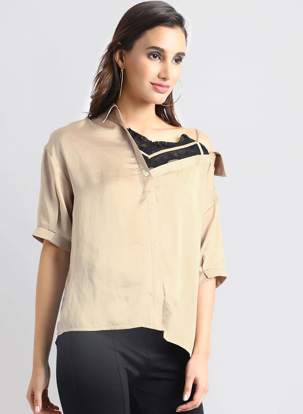 Assymetric Neck Top