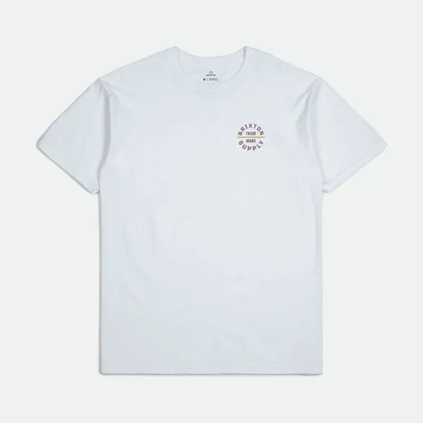 Brixton Oath V T-Shirt - White / Violet