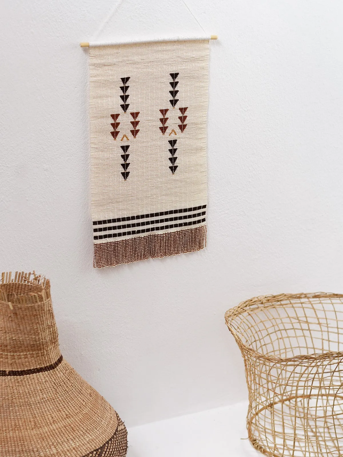 Brown Medium Multi Triangle Wall Hanging