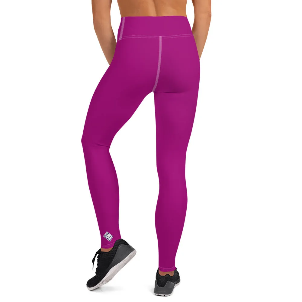 City Vibes: Solid Color Yoga Pants Leggings for Women - Fresh Eggplant