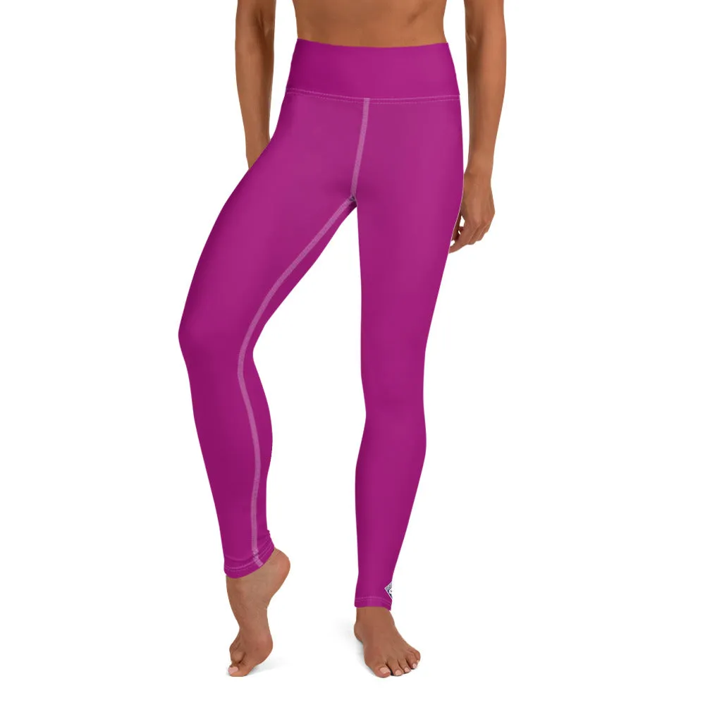 City Vibes: Solid Color Yoga Pants Leggings for Women - Fresh Eggplant