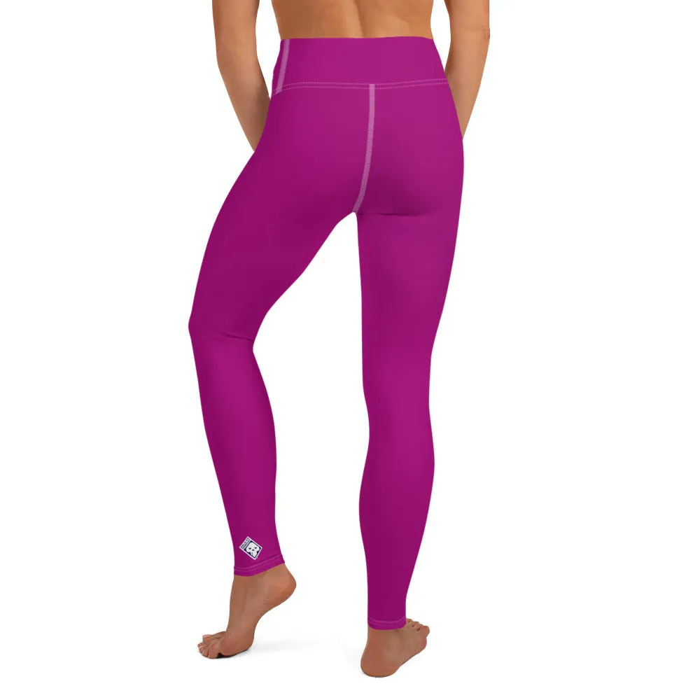 City Vibes: Solid Color Yoga Pants Leggings for Women - Fresh Eggplant