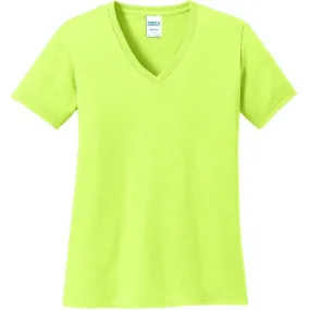 CLOSEOUT - Port & Company Ladies Core Cotton V-Neck Tee