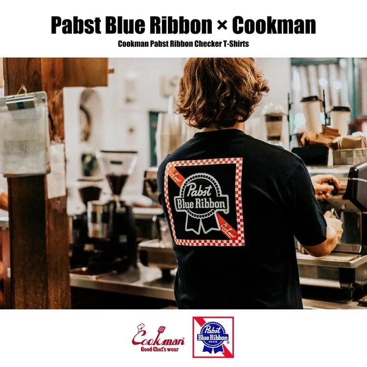 Cookman T-shirts - Pabst Ribbon Checker : Navy