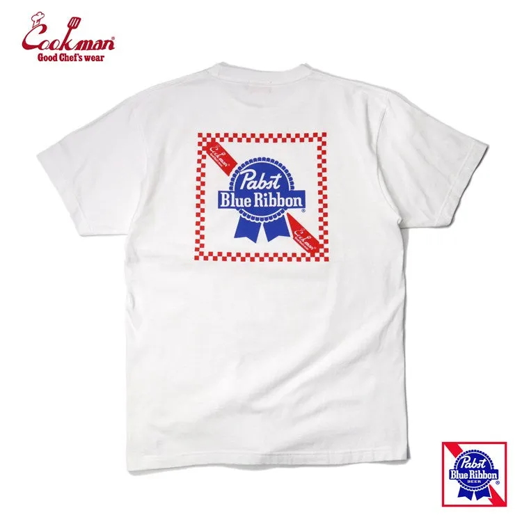 Cookman T-shirts - Pabst Ribbon Checker : Navy