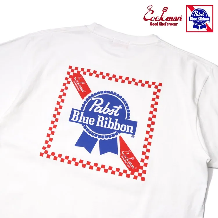 Cookman T-shirts - Pabst Ribbon Checker : Navy