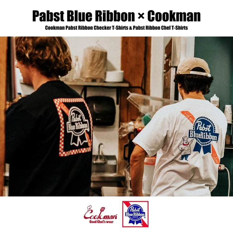 Cookman T-shirts - Pabst Ribbon Checker : Navy