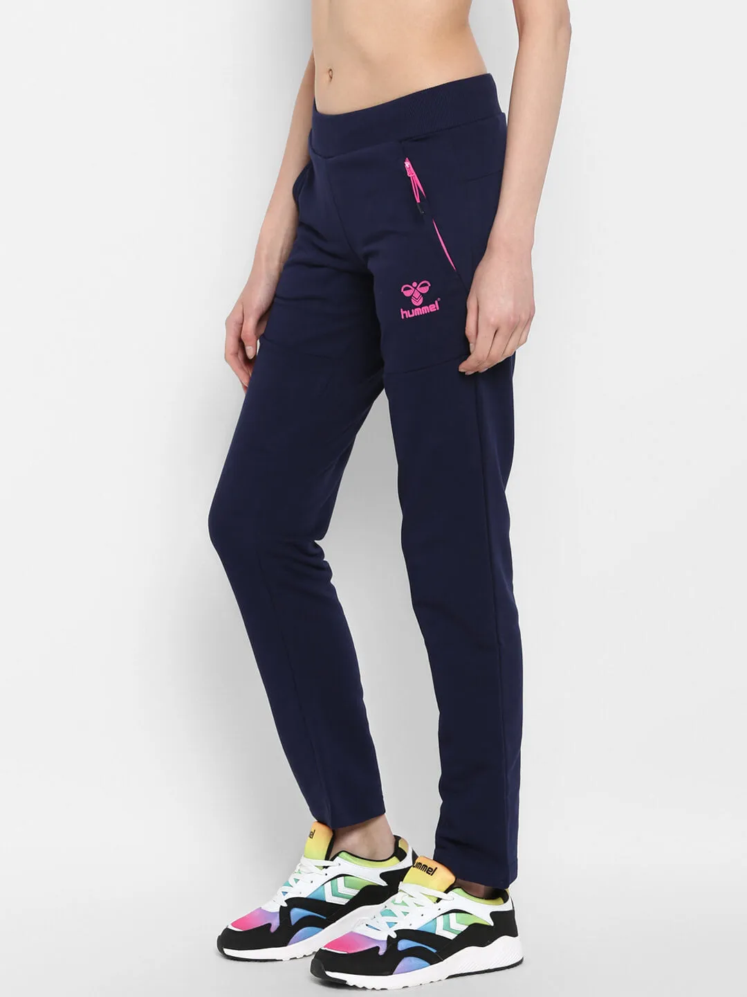 Dyenn Women Navy Blue Training Pant