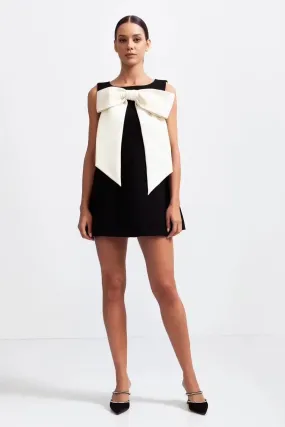 Elegant Sleeveless Bow Mini Cocktail Dress for Women