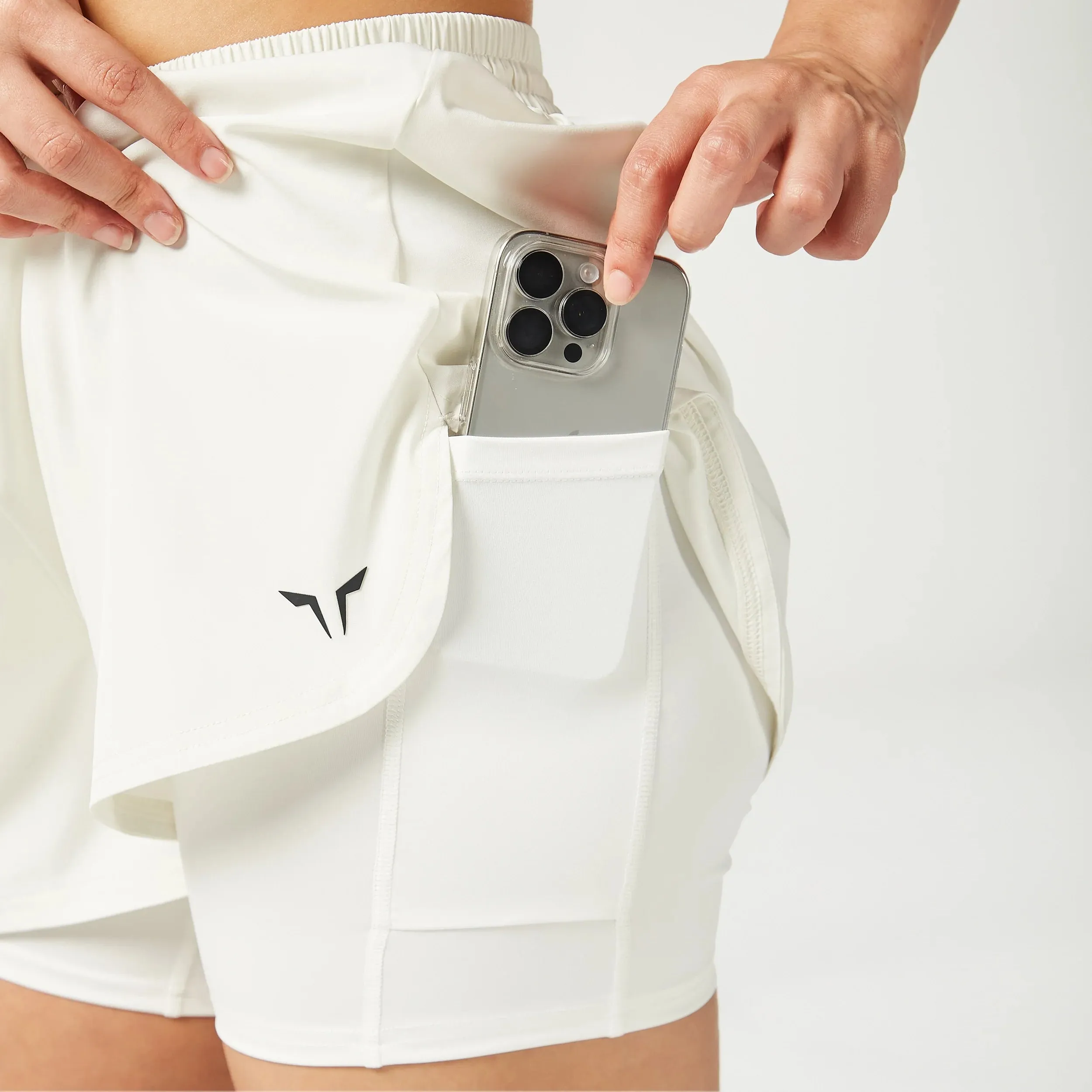 Essential 2-in-1 Shorts - Pearl White