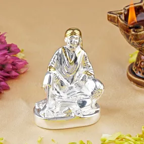 Estele Gold - Rhodium Plated Divine Lord Sai Baba Idol