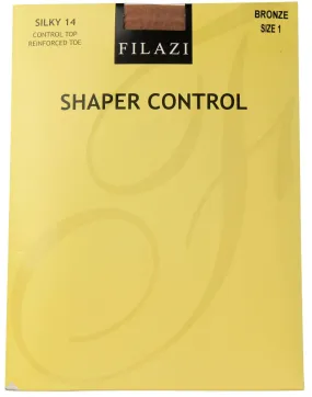 Filazi Silky 14  Control Top Reinforced Toe "SHAPER CONTROL" Women Tights.