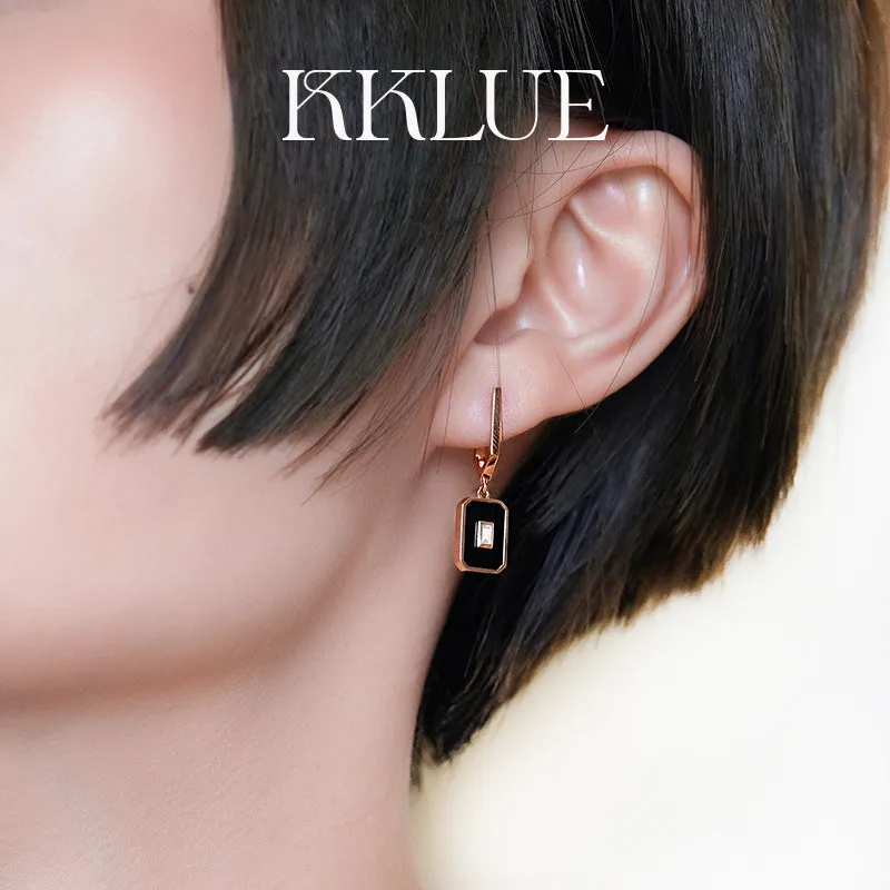 Heroine - Plate Earring-Black