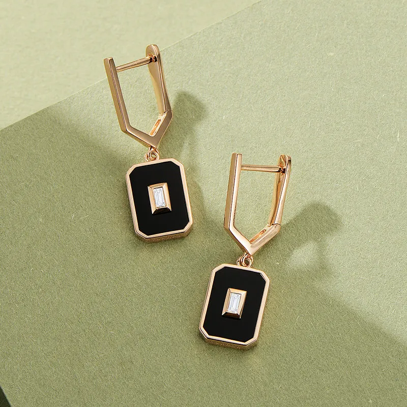 Heroine - Plate Earring-Black