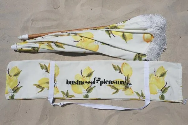 Holiday Beach Umbrella - VINTAGE LEMONS