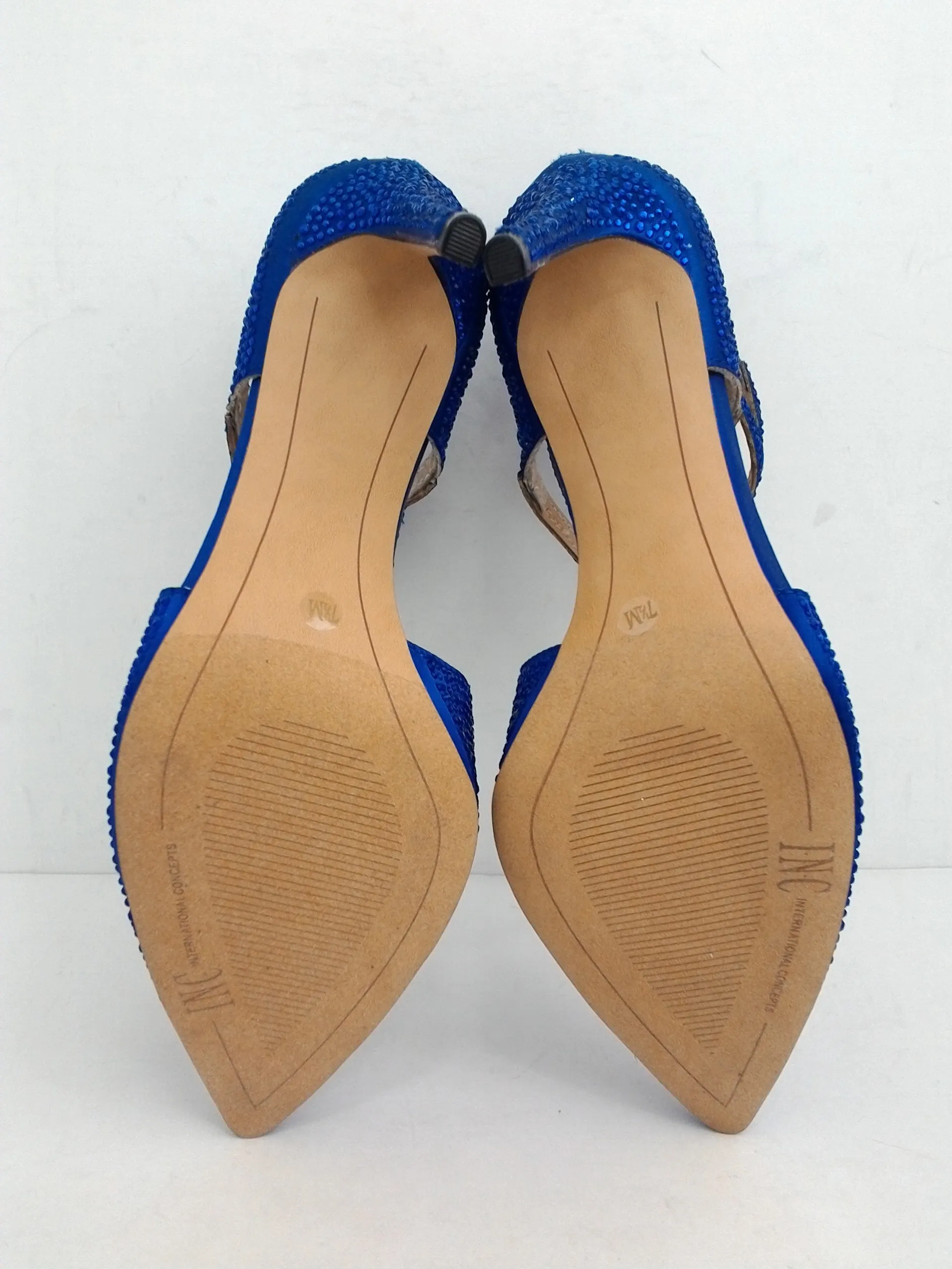 INC International Concepts Women's Kaffe Blue Stiletto Heels Size 7.5 M