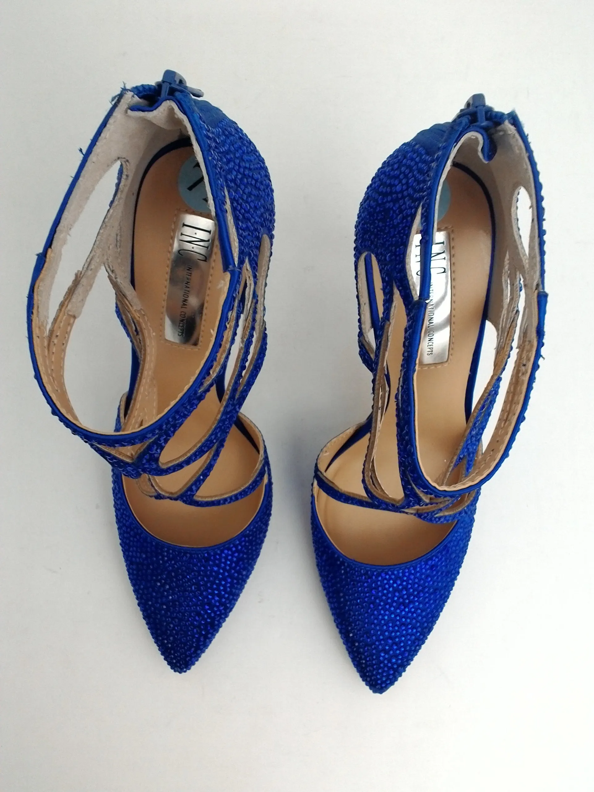 INC International Concepts Women's Kaffe Blue Stiletto Heels Size 7.5 M