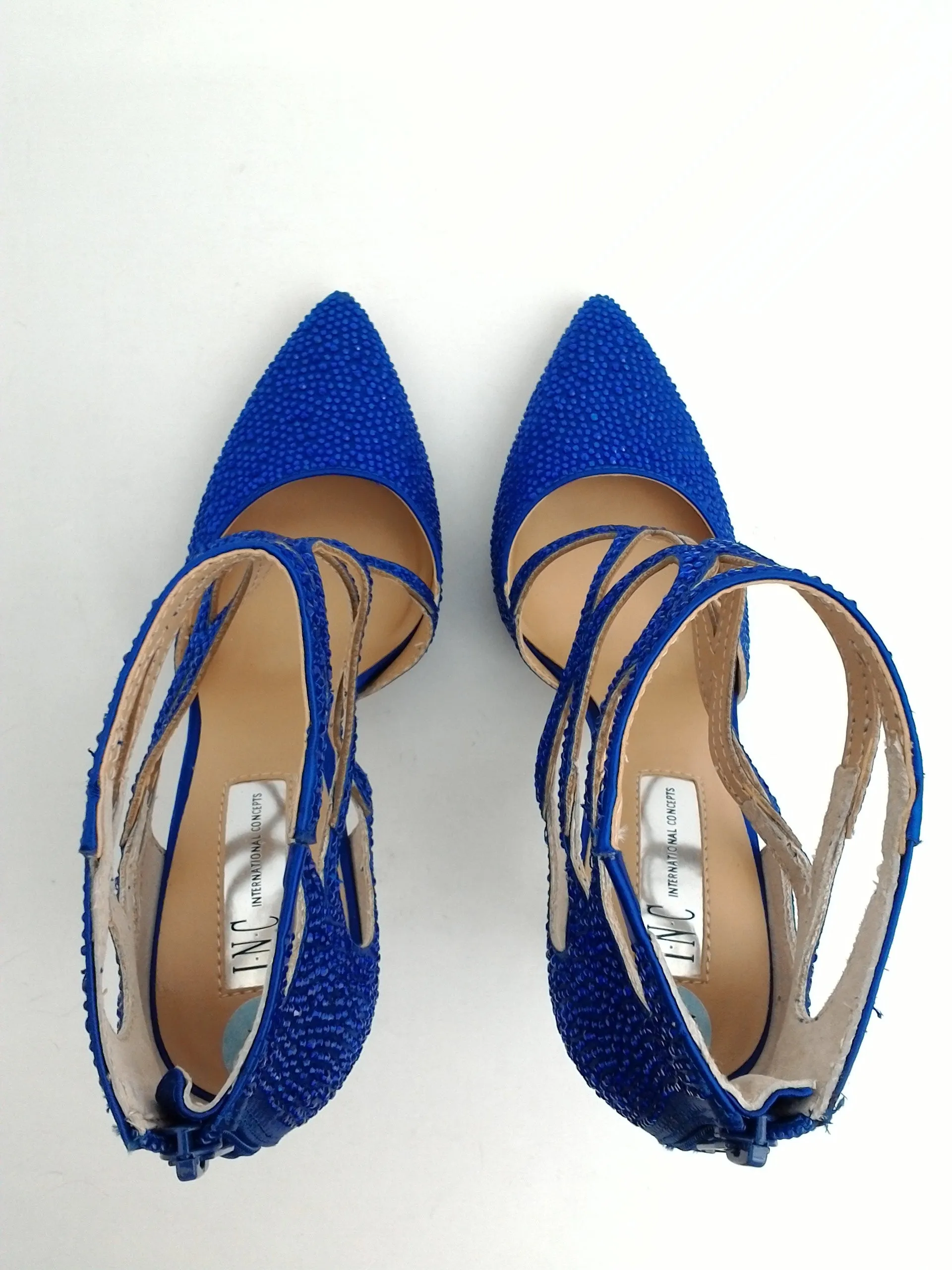 INC International Concepts Women's Kaffe Blue Stiletto Heels Size 7.5 M