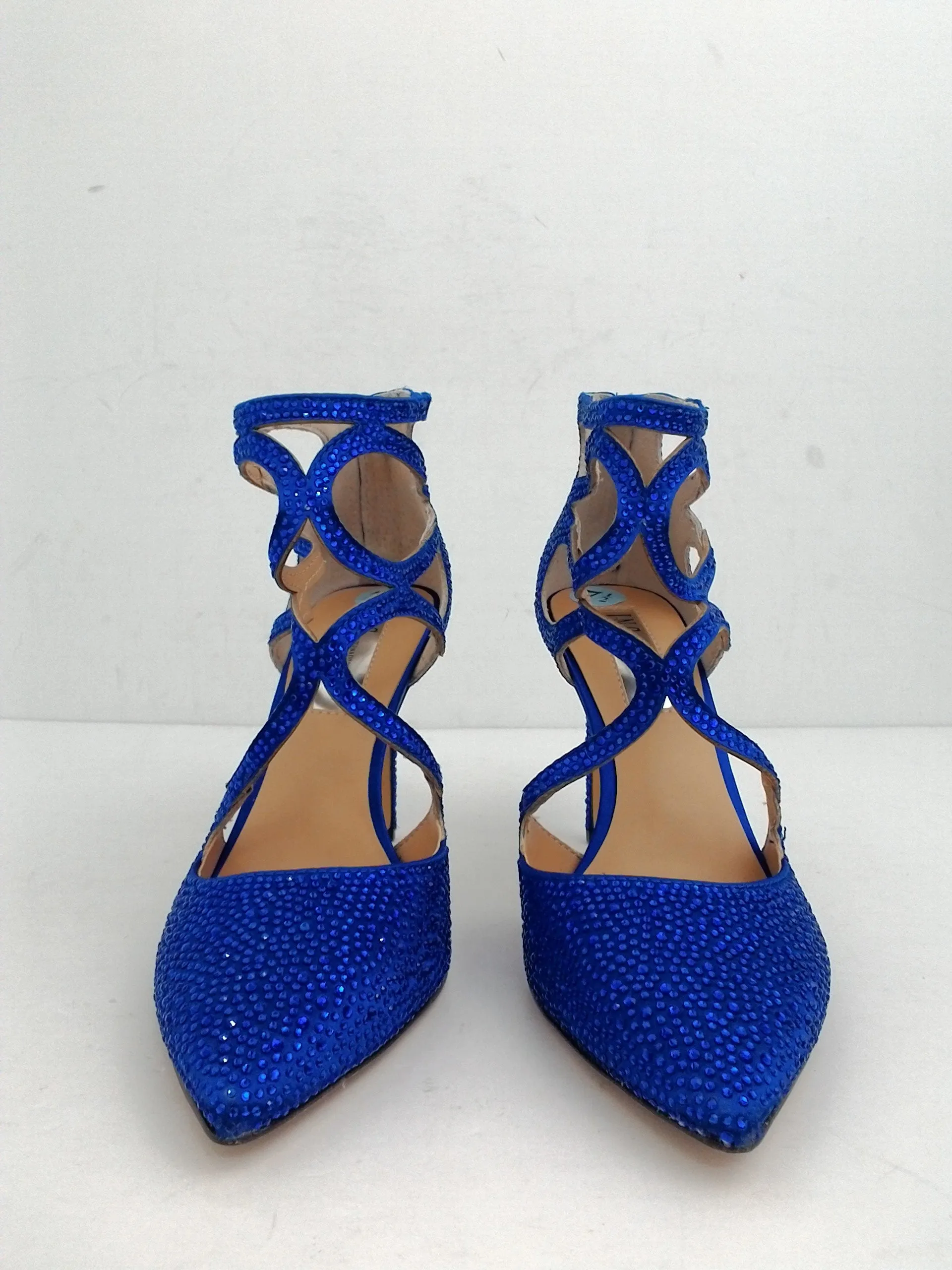 INC International Concepts Women's Kaffe Blue Stiletto Heels Size 7.5 M