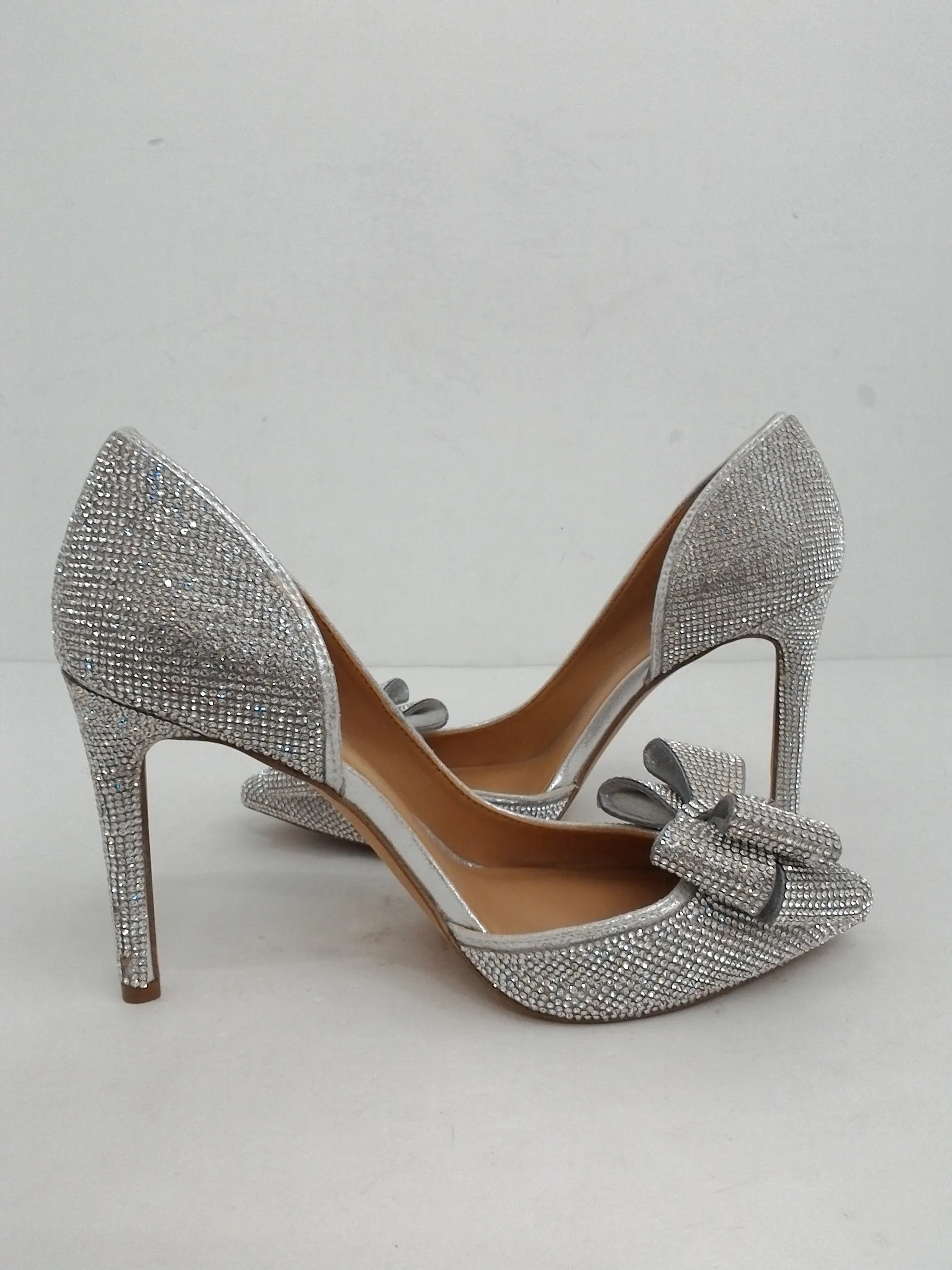 INC International Concepts Women's Karee Silver Heels Size 5.5 M