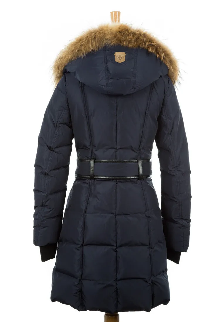 Kay Fur-Trimmed Down Coat with Enhanced Features