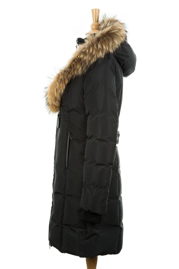 Kay Fur-Trimmed Down Coat with Enhanced Features