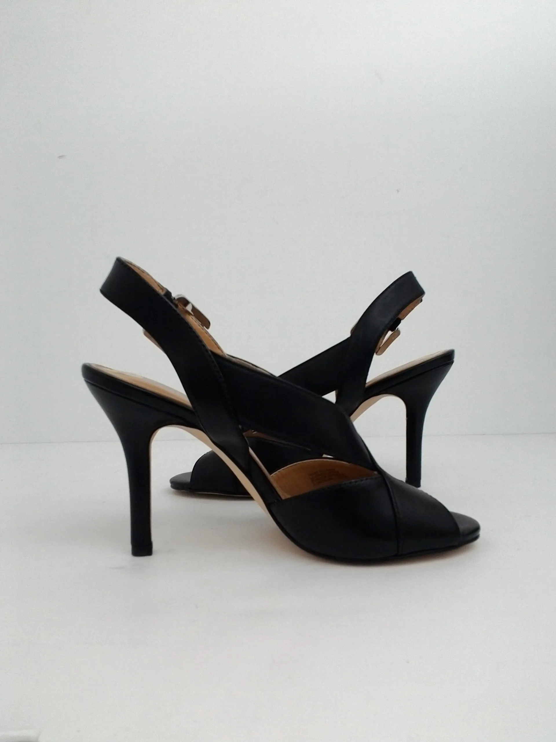 Michael Kors Women's Black Leather open Toe Casual Strappy Sandals size 5.5 M