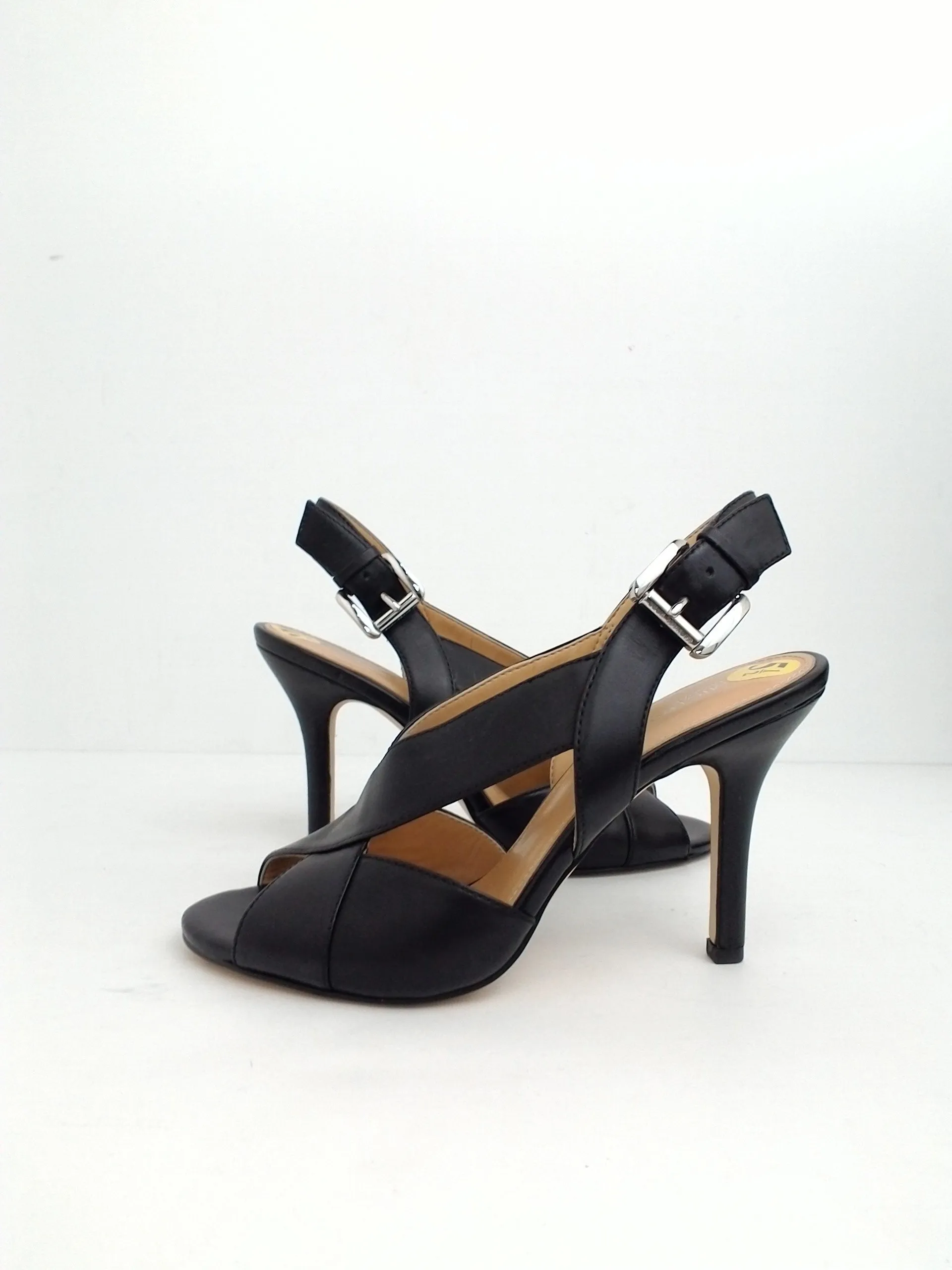 Michael Kors Women's Black Leather open Toe Casual Strappy Sandals size 5.5 M