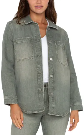 OVERSHIRT WITH TAIL HEM