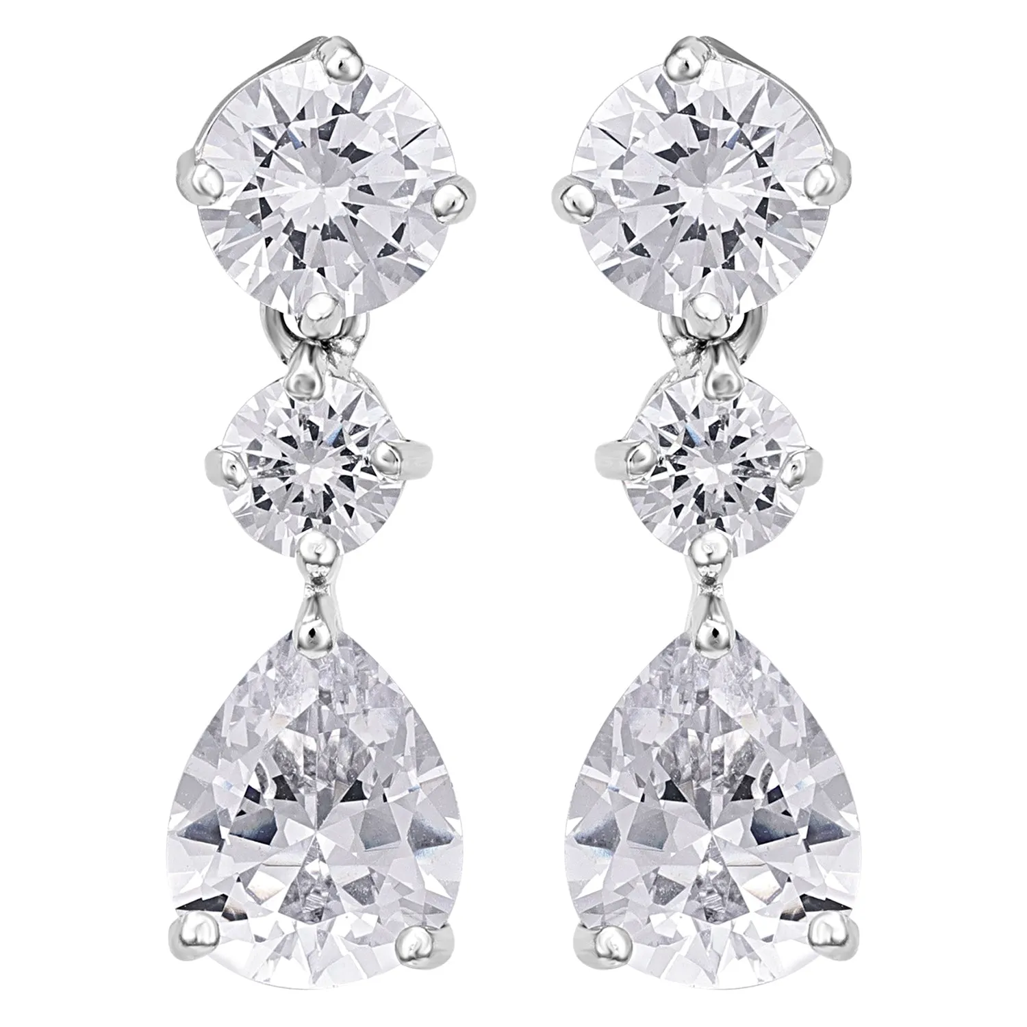 Pissara by Sukkhi Glimmery 925 Sterling Silver Cubic Zirconia Earrings For Women And Girls|with Authenticity Certificate, 925 Stamp & 6 Months Warranty