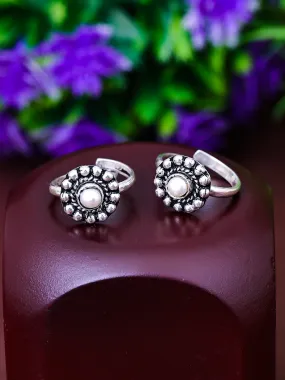 Pissara by Sukkhi Glimmery 925 Sterling Silver Toe Rings For Women And Girls|with Authenticity Certificate, 925 Stamp & 6 Months Warranty