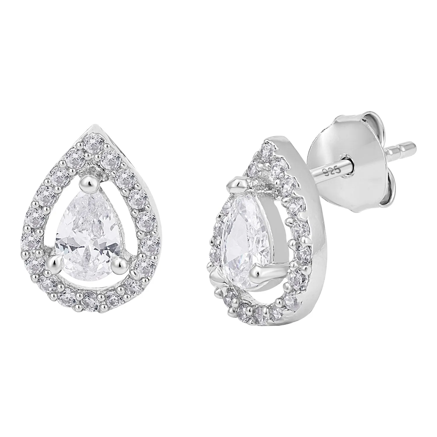 Pissara by Sukkhi Modern 925 Sterling Silver Cubic Zirconia Earrings For Women And Girls|with Authenticity Certificate, 925 Stamp & 6 Months Warranty