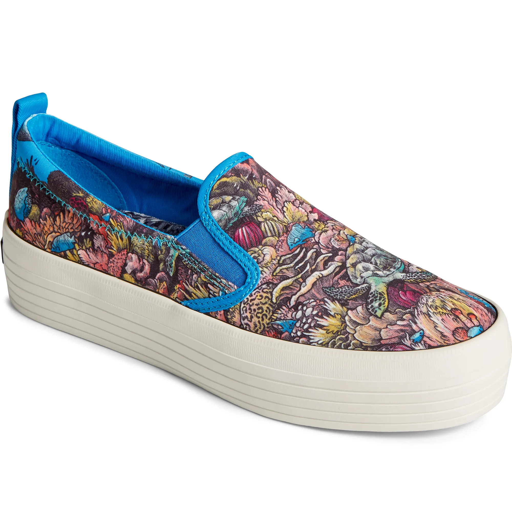 Sperry x Kerby Women's Crest Twin Gore Utopia Platform Slip On Sneaker- Blue (STS87742)