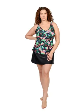 V-neck tankini with skirt bottom in Missy sizes (8-16)