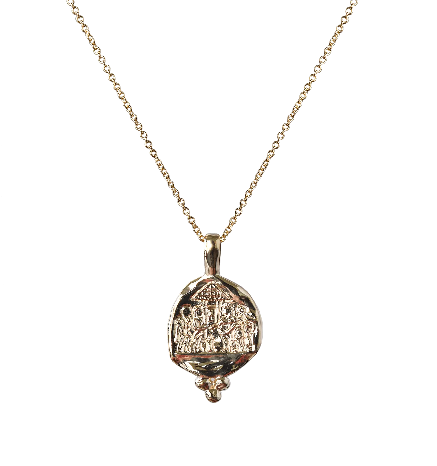 Temple-Inspired Necklace with Vestal Virgin Motif