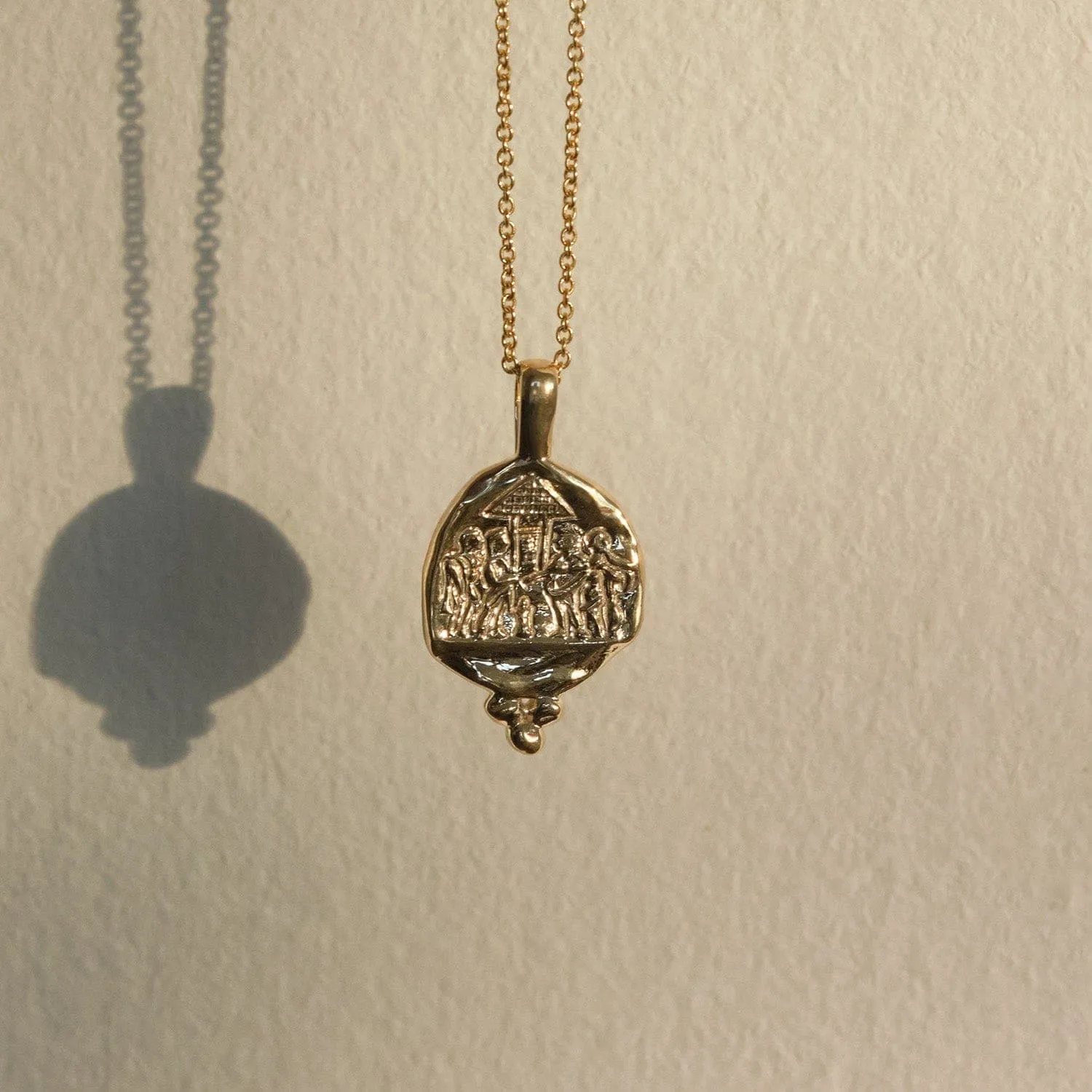 Temple-Inspired Necklace with Vestal Virgin Motif