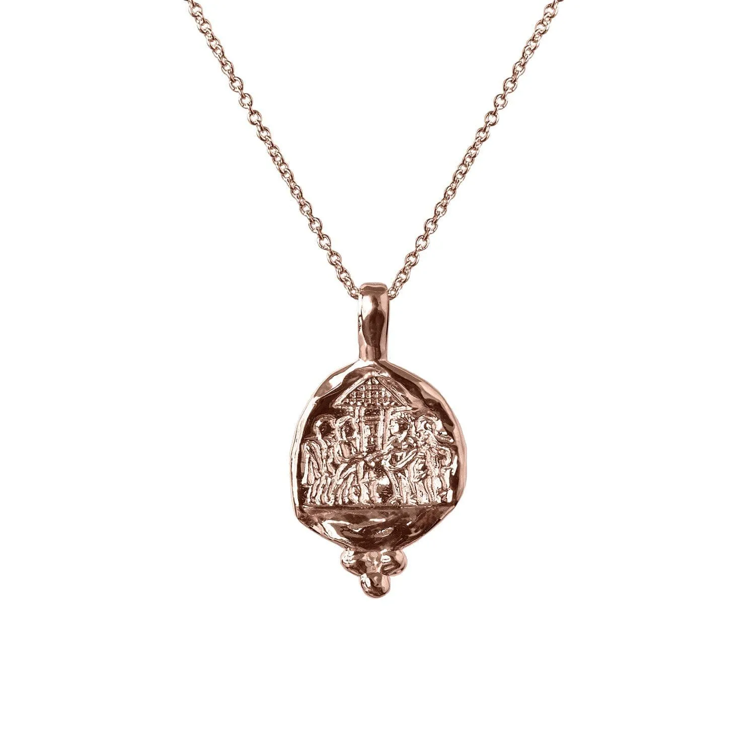 Temple-Inspired Necklace with Vestal Virgin Motif