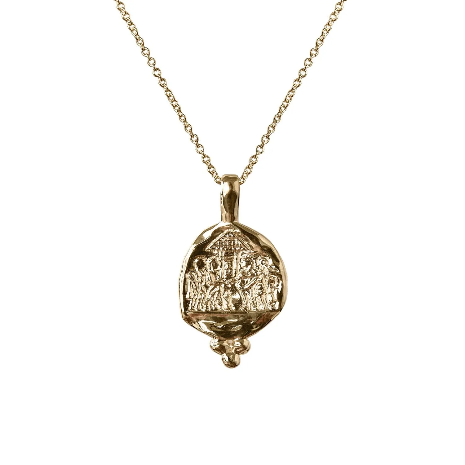 Temple-Inspired Necklace with Vestal Virgin Motif