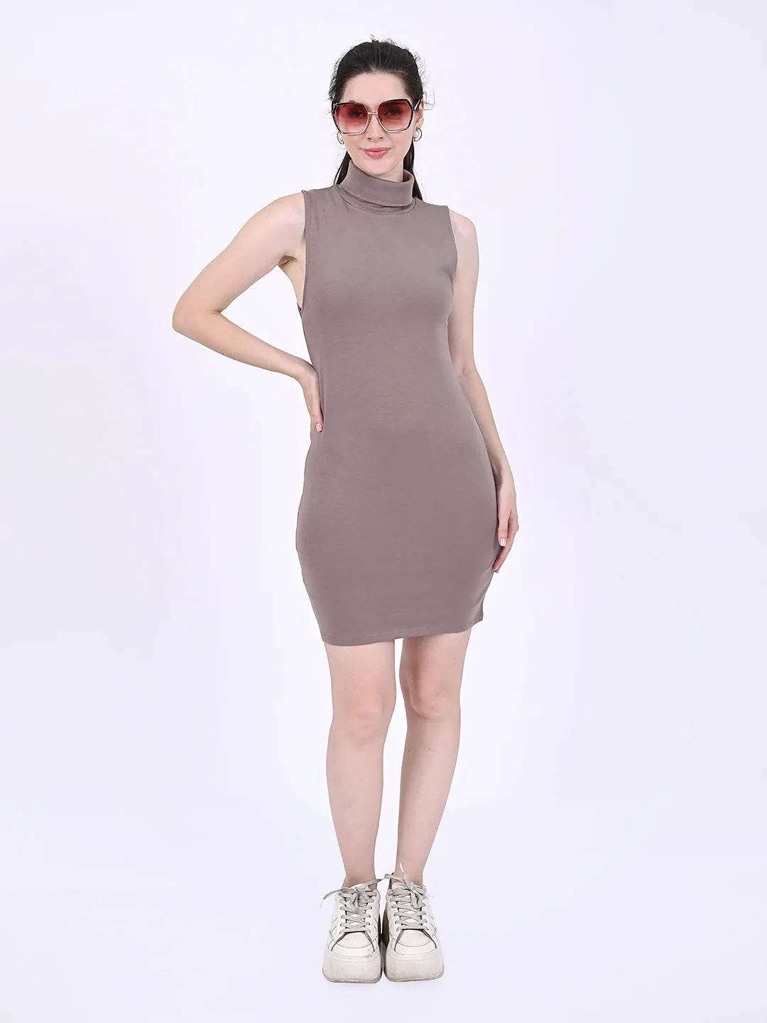 Women Black Cedar Bodycon Dress