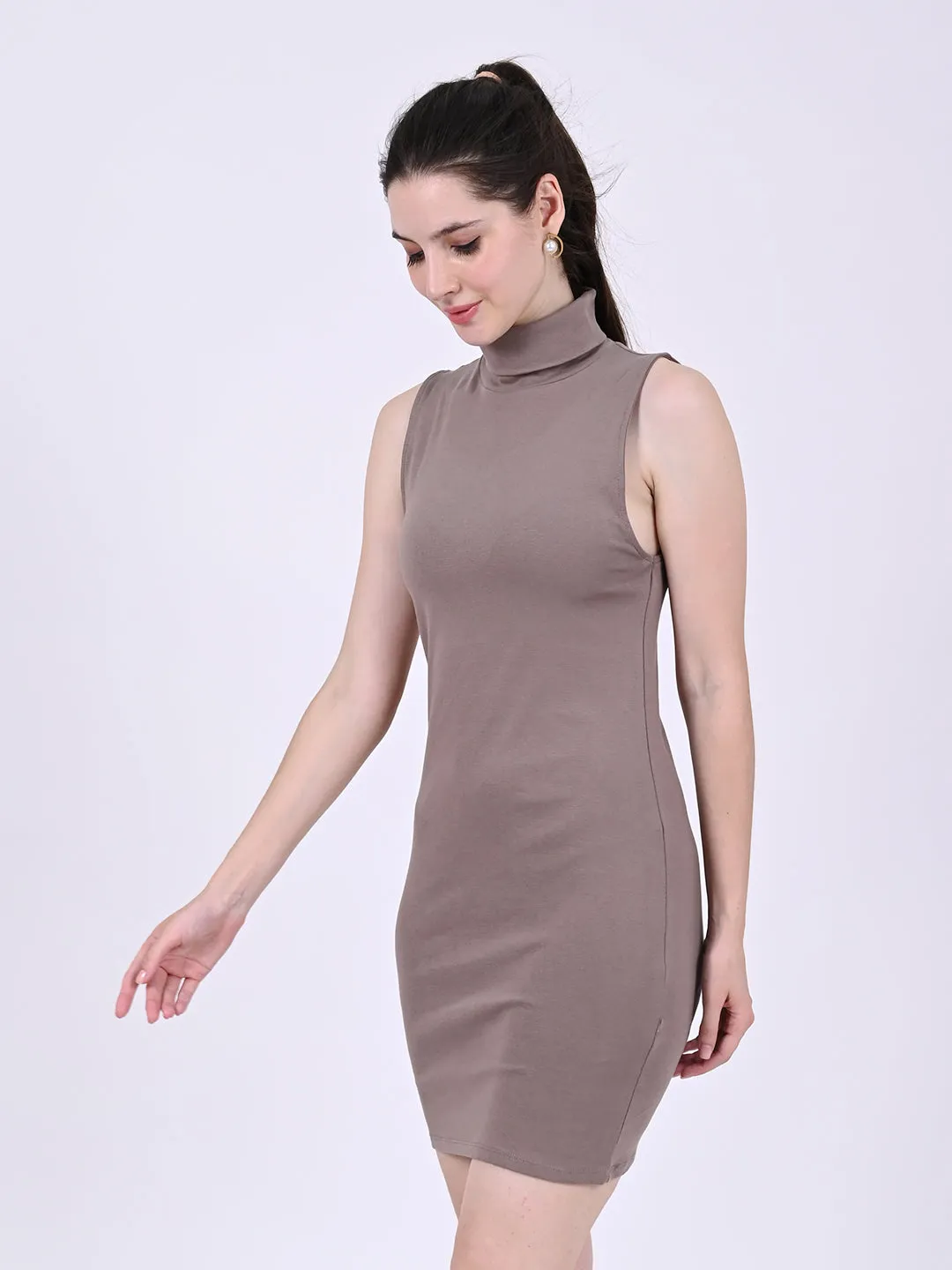 Women Black Cedar Bodycon Dress